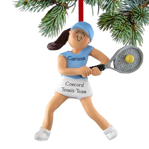 Personalized Tennis Team Holiday Ornament