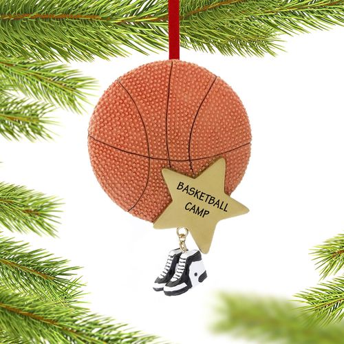 Personalized Basketball Camp Star Holiday Ornament