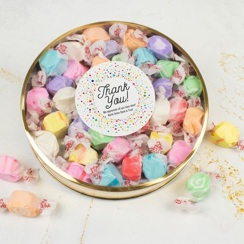 Personalized Thank You Large Taffy Gift Tin