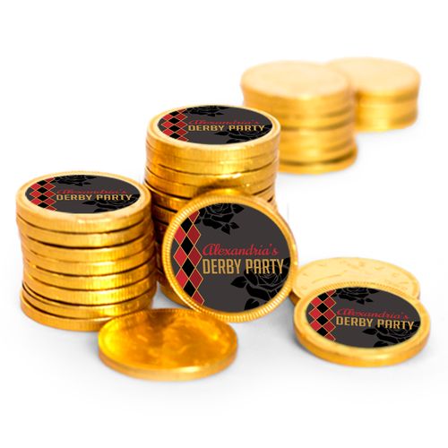 Personalized Derby Party Chocolate Coins (84 Pack)