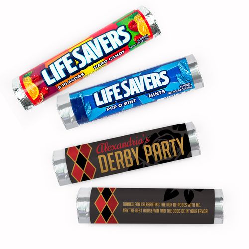 Personalized Derby Party Lifesavers Rolls (20 Rolls)