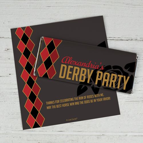 Personalized Derby Party Chocolate Bar Wrappers