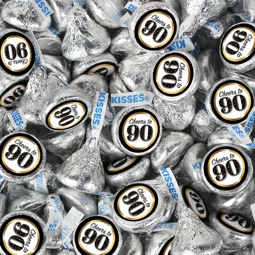 90th Birthday Milestone Hershey's Kisses Candy 100 Pack - Assembled