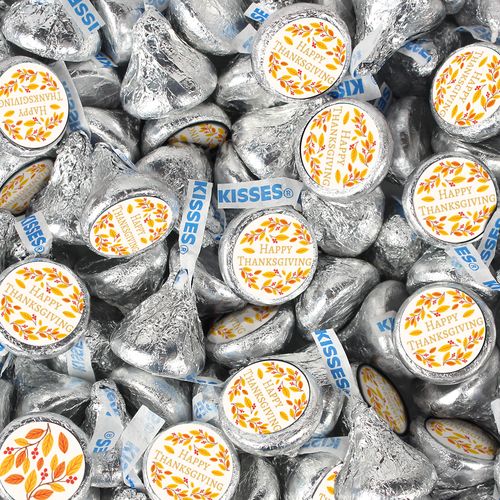 Thanksgiving Hershey's Kisses Candy - Assembled 100 Pack