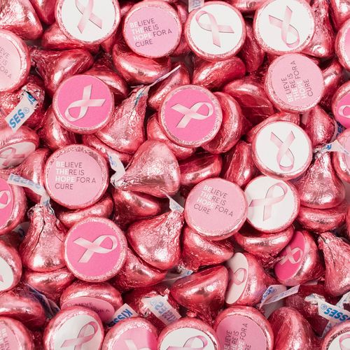 Breast Cancer Awareness Hershey's Kisses Candy - Assembled 100 Pack