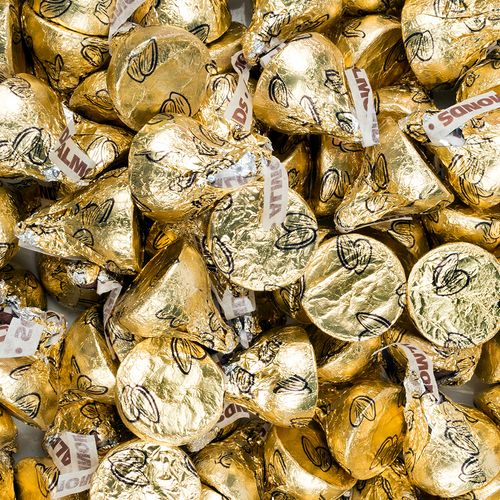 Hershey's Kisses Gold Foil Milk Chocolate & Almonds