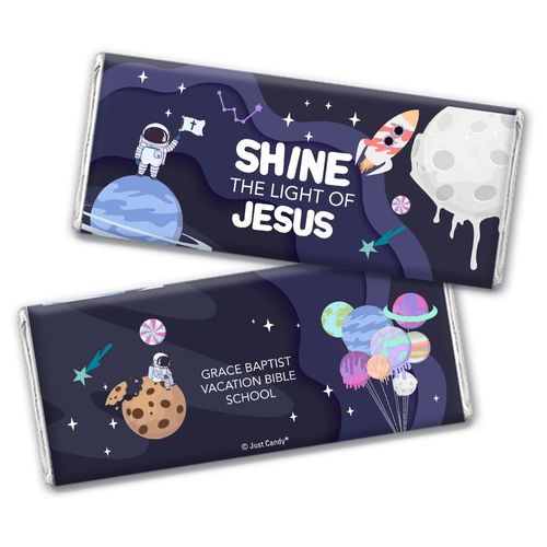 Personalized Shine The Light of Jesus Chocolate Bars