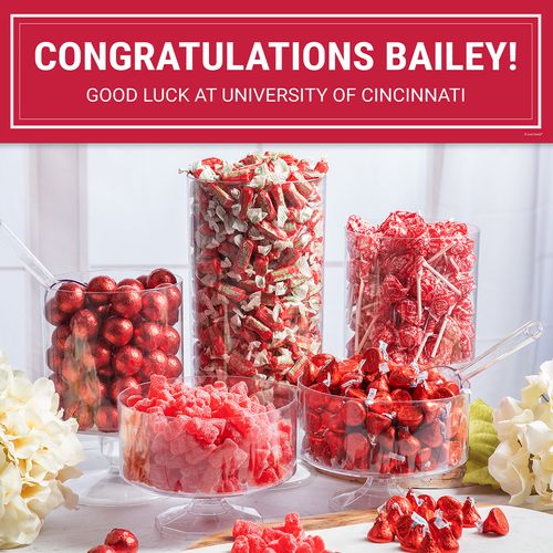Personalized Red Graduation School Color Candy Buffet