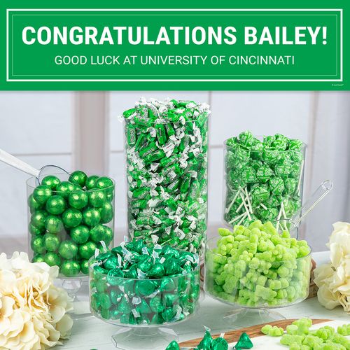 Personalized Green Graduation School Color Candy Buffet