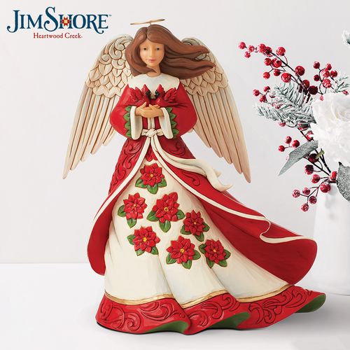 Jim Shore Cardinal Angel Tabletop Holiday Ornament