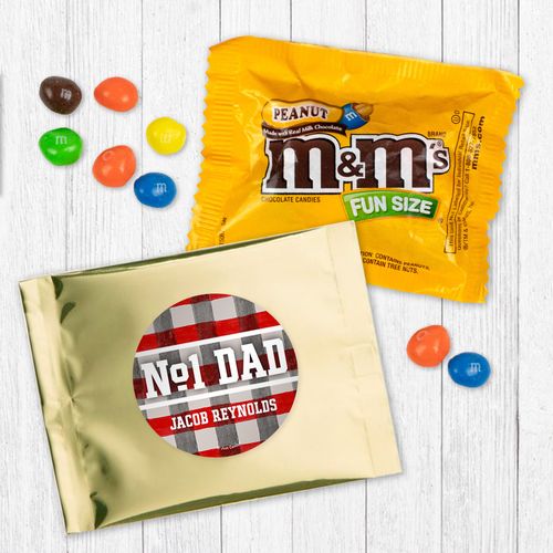 Personalized Father's Day Number One Dad - Peanut M&Ms