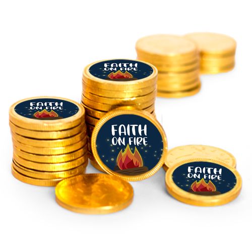 Faith on Fire Chocolate Coins (84 Pack)