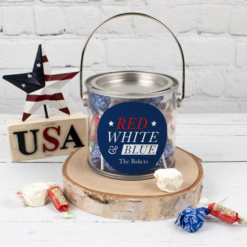 Personalized Independence Day Paint Can Candy Gift