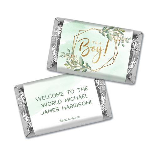Personalized It's A Boy Botanical Hershey's Miniatures