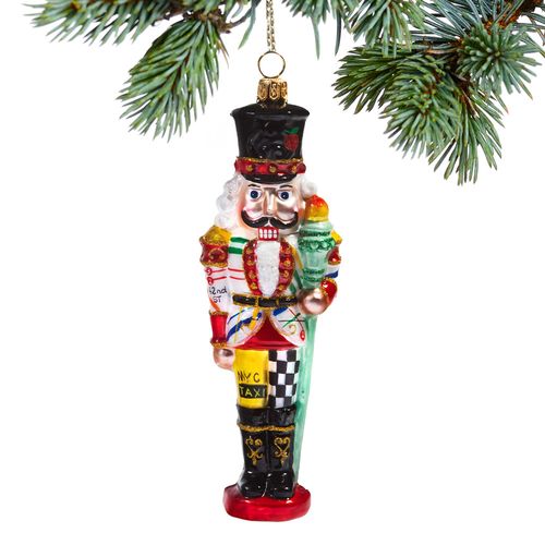 Glass Nutcracker - New York City Version Holiday Ornament