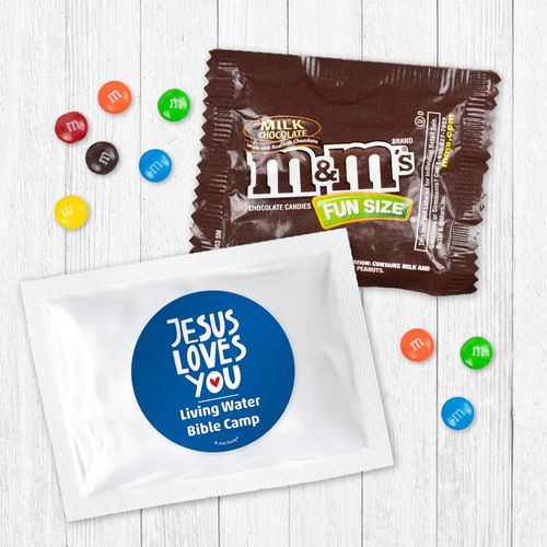 Personalized Religious Jesus Loves You - Milk Chocolate M&Ms