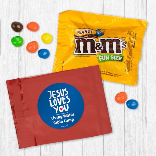 Personalized Religious Jesus Loves You - Peanut M&Ms