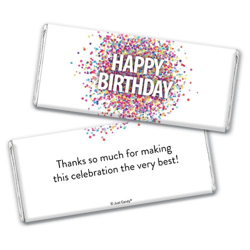 Personalized Happy Birthday Confetti Chocolate Bar