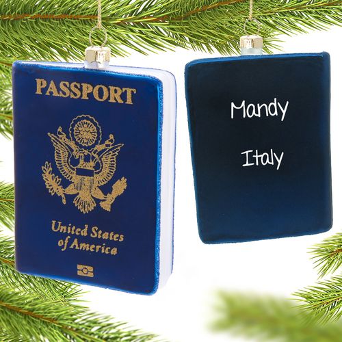 Personalized Passport-Italy Holiday Ornament