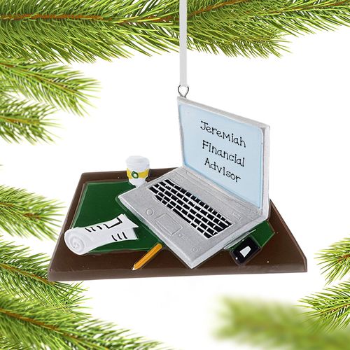Personalized Financial Advisor Holiday Ornament