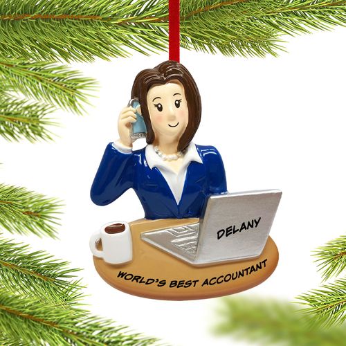 Personalized Accountant Holiday Ornament
