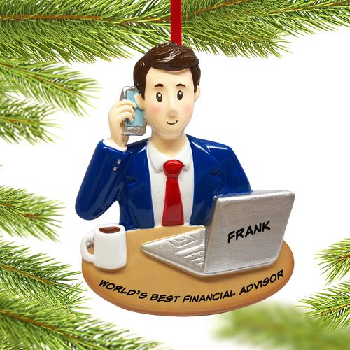 Personalized Financial Advisor Holiday Ornament
