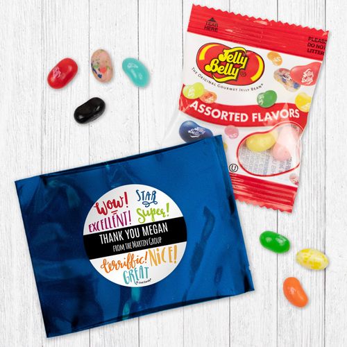 Personalized Thank You - Excellent - Jelly Belly Assorted Jelly Beans