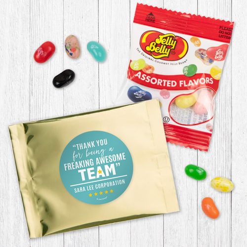 Personalized Awesome Team - Jelly Belly Assorted Jelly Beans