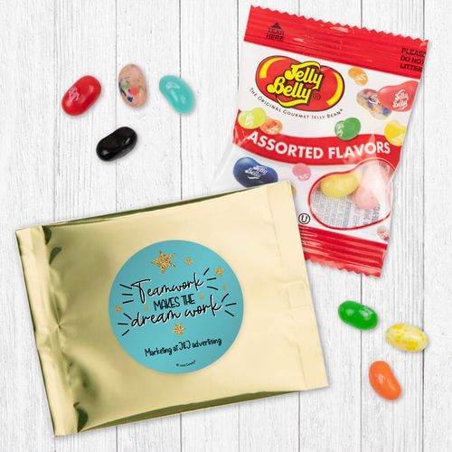 Personalized Teamwork Makes the Dream Work - Jelly Belly Assorted Jelly Beans