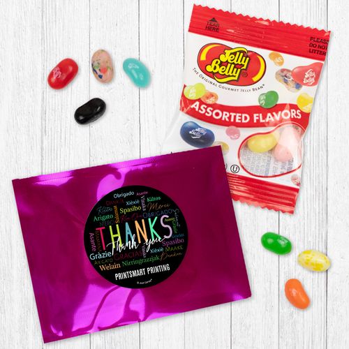 Personalized Colors Thanks - Jelly Belly Assorted Jelly Beans