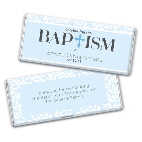 Personalized Pastel Baptism Chocolate Bar