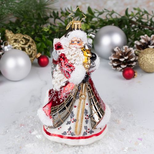 Christopher Radko Winter Splendor Santa Holiday Ornament