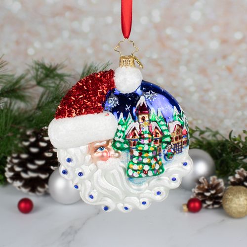 Christopher Radko Holiday Village Santa Holiday Ornament