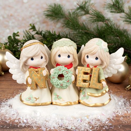 Precious Moments Joyeux Noel Holiday Tabletop Ornament