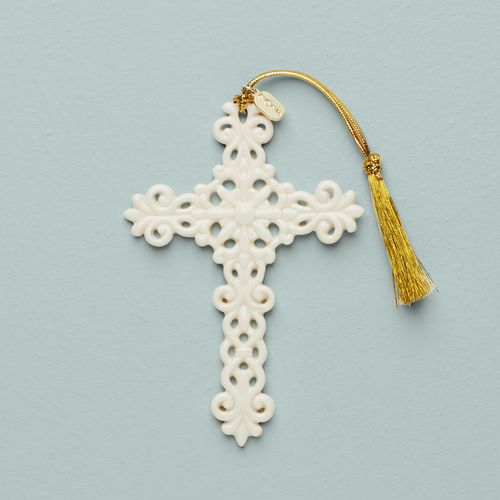 Lenox Snow Fantasies Cross Holiday Ornament