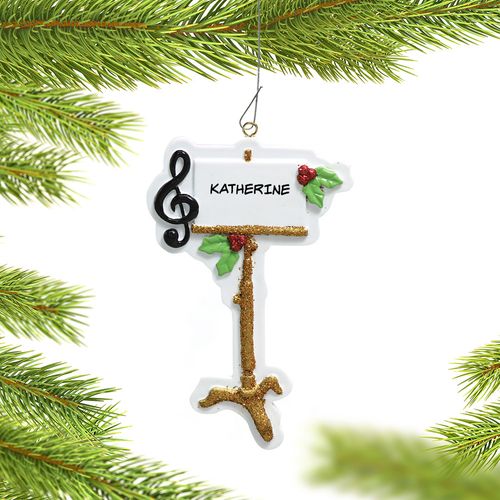 Personalized Music Stand Holiday Ornament