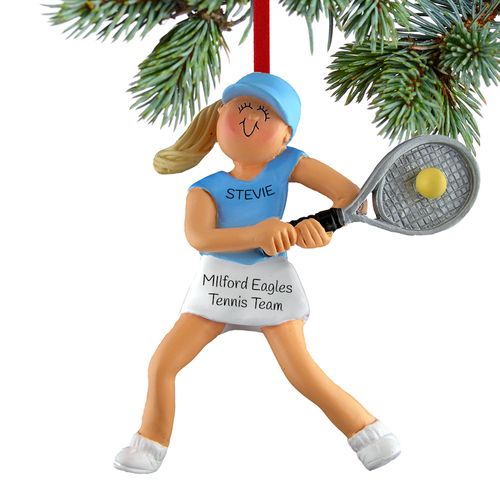 Tennis Player Female Retirement Holiday Ornament