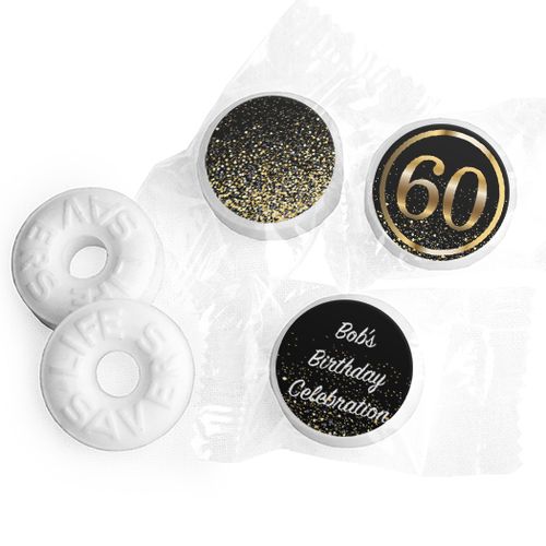 Personalized Life Savers Mints - Elegant Birthday Bash 60 with Logo