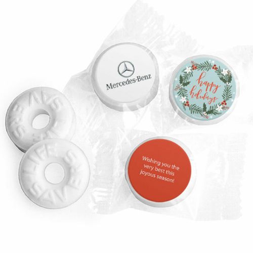 Personalized Life Savers Mints - Christmas Decorative Wreath with Logo