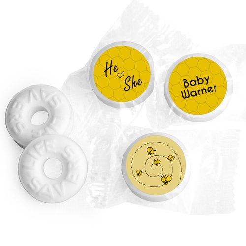 Baby Bee Personalized Baby Shower LIFE SAVERS Mints Assembled