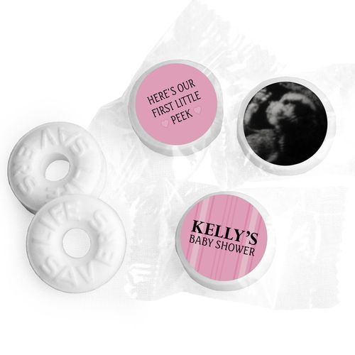 First Peek Personalized Baby Shower LIFE SAVERS Mints Assembled