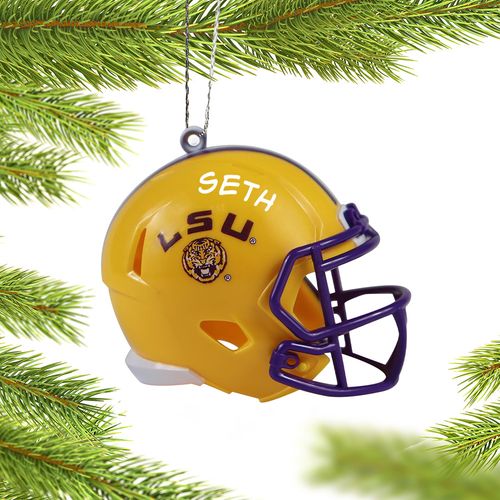 Louisiana State University Football Helmet Holiday Ornament