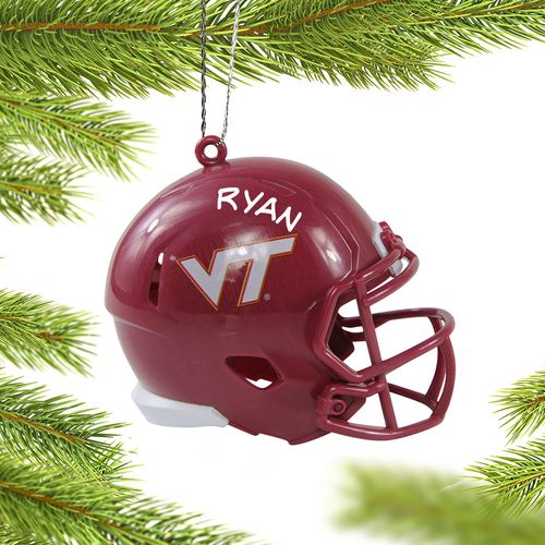 Virginia Tech Football Helmet Holiday Ornament
