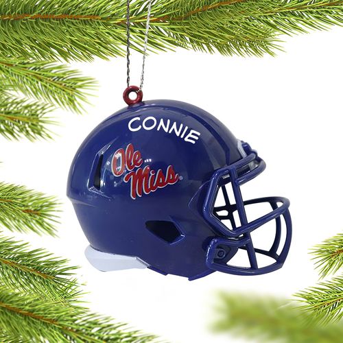 University of Mississippi Football Helmet Holiday Ornament