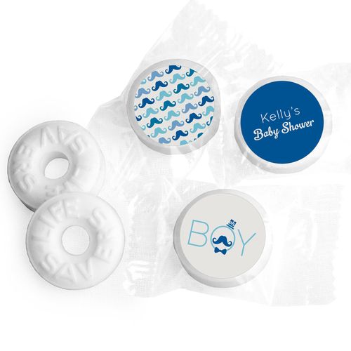 Mustache Bash Personalized Baby Shower LIFE SAVERS Mints Assembled