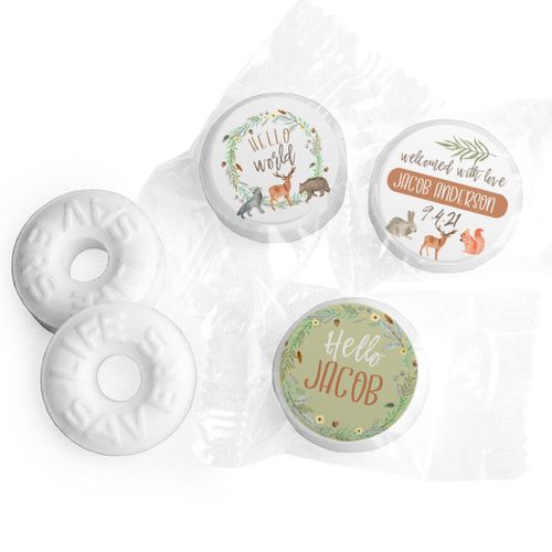 Hello World Personalized Baby Shower LIFE SAVERS Mints Assembled