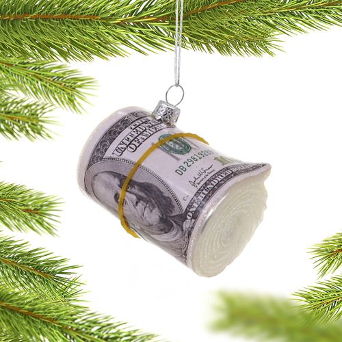 Personalized Roll Of Cash Holiday Ornament