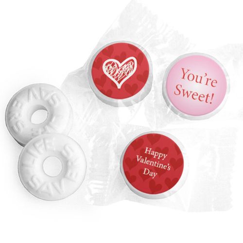 Valentine's Day Personalized Life Savers Mints Heart Confetti