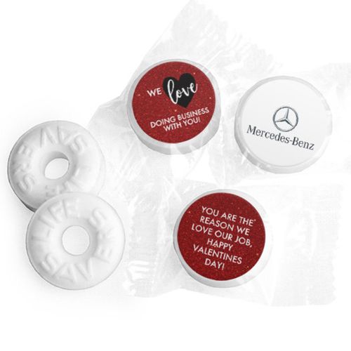 Personalized Valentine's Day Corporate Dazzle Life Savers Mints