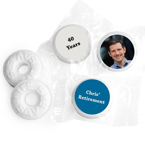 Add Your Photo Personalized Retirement LIFE SAVERS Mints Assembled